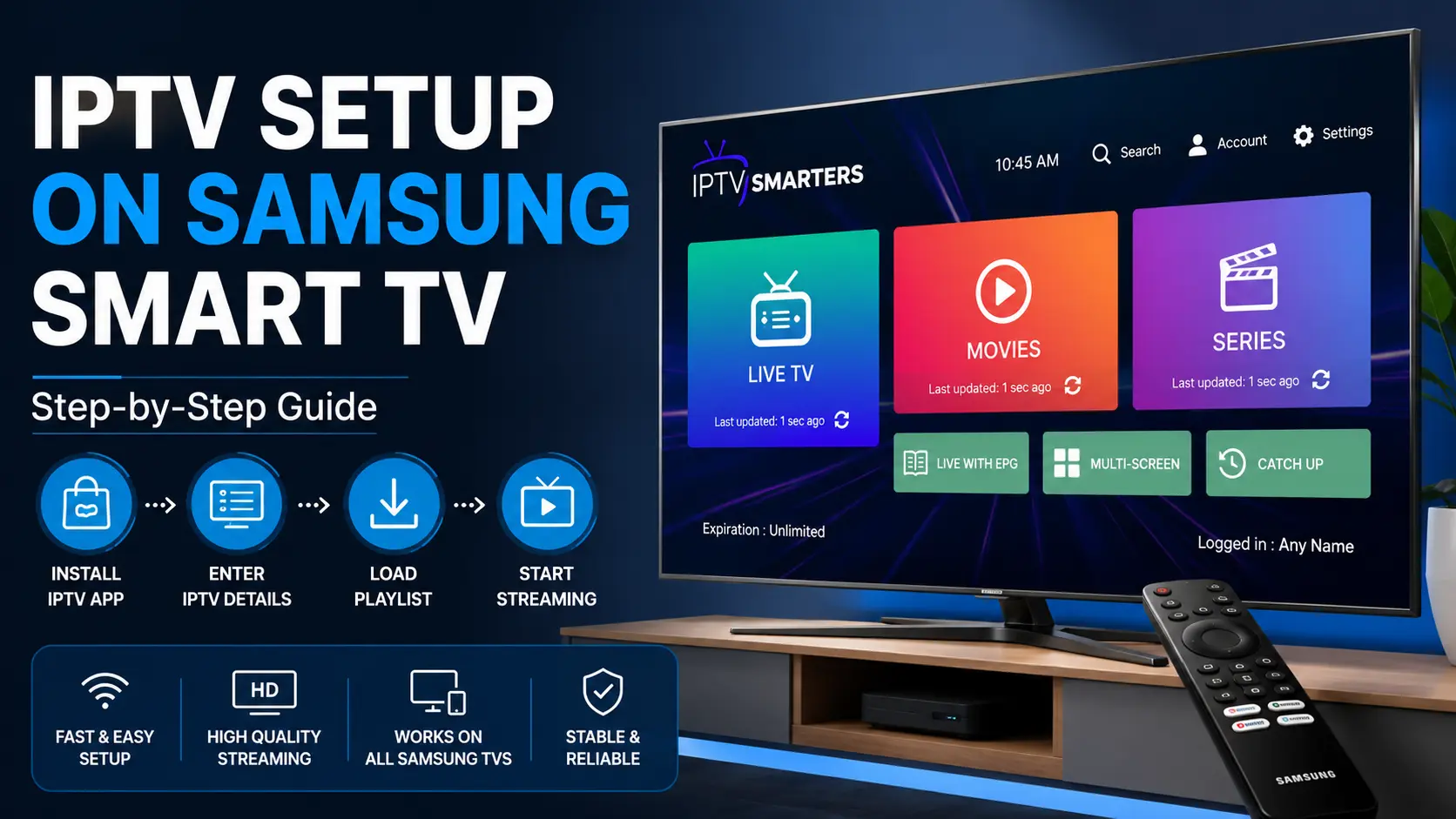 IPTV Setup on Samsung Smart TV